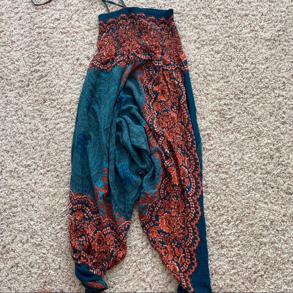 Patterned harem pants